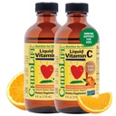 NILDLIFE ESSENTIALS Vitamina líquida C - Suplemento líquido puro de vitamina C para niños, soporte de sistema inmunológico, sabor natural naranja, 4 Fl Oz (Pack of 2)