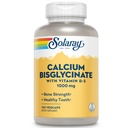 Calcio Solaray Bisglycinate 1000mg con vitamina D-3, Suplemento de calcio Chelated para la fuerza de hueso y el soporte de dientes saludables, absorción mejorada y fácil de digerir, 30 servidumbres, 120 VegCaps