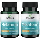 Swanson Melatonina - Suplemento Herbal - El sueño y la relajación - 120 cápsulas, 1 mg cada (2 paquete)