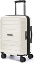 BAGSMART Carry On Luggage 22x14x9 Airline Aprobado con Ruedas Spinner, Ligero 20 Inch Luggage con TSA Lock,Expandable Hard Shell Carry On Suitcases for Men Women,White