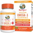 MaryRuth Organics Vegan Omega 3 Gummies for Adults TENIDO 2 Month Supply TENIDO Sugar Suplemento gratuito con Vitamin C TEN FLOXseed Oil Immune Apoyo Silencio general Wellness TEN No Fish Taste ANTE 60 Conde
