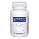 Pure Encapsulations Iron-C - 15 mg - 175 mg Vitamina C - Red Blood Cell Support* - Energy Production - Highly Bioavailable Iron Pill - Gluten Free & Vegan - 60 cápsulas