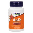 AHORA Suplementos, Vitamina A &amp; D 10.000/400 UI, Salud Ocular*, Nutrición Esencial, 100 Softgels