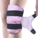 Paquete de hielo de NewGO para cirugía de sustitución de rodillas, reutilizable Gel Cold Pack Wrap alrededor de la caja de hielo de rodilla entera para lesiones, Meniscus Tear, ACL, Hinchazón - Purple