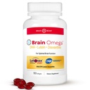 Omega cerebral con luteína y Zeaxantina – Omega 3 Suplemento para la salud cerebral, corazón y ojo – 460 mg DHA, 90 mg EPA, Lutein y Zeaxanthin Suplementos – 180 Softgels (90 Servings)