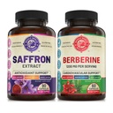 Pure Saffron Extract &amp; Premium Berberine Bundle (One Bottle Cada uno). Soporta Mood, Energy Boost, Función Metabólica. USA Made.