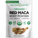 Polvo de Maca Roja Peruana Orgánica – Premium USDA Certificado, Equilibrio hormonal para Mujeres, Energía Natural, Mood Support, Non-GMO, Superfood Vegan, 16 oz