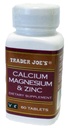 Magnesio de calcio de Joe &amp; Zinc, 60 Tabletas