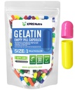 XPRS Nutra Size 1 Empty Capsules - 100 Count Empty Gelatin Capsules - Pills for DIY Capsule Filling - Pure Bovine Pill Gel Caps to Fill with Your Supplements (Multi Color)