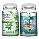 GreeNatr Energy Support &amp; Immune Defense Bundle: Pure Moringa Oleifera Leaf Extract Veggie Capsules (1000 mg) con 7-in-1 Immune Support Formula for Energy, Mood, Memory, Focus