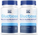 (2 Pack) Gluctose Advanced Blood Support, Gluctose, Gluctose - Advanced Blood Support Supplement, Gluctose Supplement Support Capsules - All Natural Formula, 60 cápsulas para 2 meses
