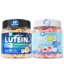 Azúcar Lutein 20mg Zeaxanthin Mangas llenas + Mangas llenas de calma natural para adultos con Ashwagandha y Omega Vegan 3