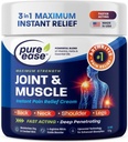 Crema de alivio de dolor para la espalda 3 en 1 Maximum Instant Relief 2 OZ - Fast-Acting Muscle Doin Cream Extra Strength Joint & Knee - Fórmula poderosa para el hombro del cuello > Retroceder