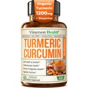 Suplemento de Curcumina Turmérica con Extracto de Pepper Negro - Turmérico orgánico de alta potencia 1200 mg " 95% Curcuminoides para la salud mixta " - Suplemento de Apoyo Conjunto - 60 cápsulas de Curcuma Vegan