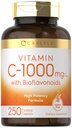 Carlyle Vitamina C 1000mg Silencio con Rose Hips y Citrus Bioflavonoids ← 250 Caplets viv Vegetarian, Non-GMO, Gluten Free Supplement