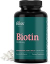 Biotina 10000mcg - Max Strength Biotin Suplemento - Esquí de pelo y uñas Vitaminas para hombres y mujeres, Crecimiento del cabello Vitaminas " Producción de energía, Kosher, No GMO, 360 Mini Tablets