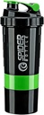 5 En 1 Botella de Agitador Protein - Botella de Agitador de Serie Profesional para Agitaciones Proteínas y Botella de Gimnasio Pre Workout,Con Almacenamiento de Polvos,Pill Tray,Mixing Ball,Shakes Cup (verde)