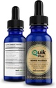 QuikPlus Bone Matrix con Calcio, Magnesio, Zinc y Potasio - Incluye 9 Minerales Líquidos Iónicos, Collagenizer para el soporte de huesos y dientes, Vegan, Libre de gluten, Todo Natural (2 Oz)