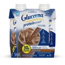 Glucerna Protein Smart Diabetes Care Shake, Chocolate, Diabetic Meal Replacement to Support Blood Sugar Management, 30g Protein, 150 Calories, Listo para beber, 11-fl-oz Bottle, 4 Pack