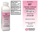 Calcio Carbonato Suspensión Oral 1250mg/5 ml - 16 Oz.