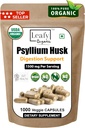 Psyllium Husk 1500mg Por Serving, 1000 Capsules - Doble Fuerza - Suplemento de fibra de Psyllium Premium - Grande para la Digestión y la Regularidad - 100% Natural Soluble Fiber
