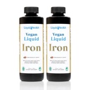 LIQUIDHEALTH Vegan Liquid Iron Supplement with SunActive & Ferrochel Fe - Natural Energy, Immune System " Metabolic Support, Increase Mental Clarity, Prenatal/Postnatal - USA Made, Non-GMO (2 Pack)