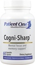 Pacientes One Cogni-Sharp tención Suplemento para apoyar la Cognición, el foco y la claridad mental* Silencio con Gingko, Lion's Mane, Bacopa y Más Silencio 60 cápsulas