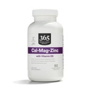 365 por Whole Foods Market, Cal-Mag-Zinc con Vitamin D3, Vegetariano, 90 Cuenta