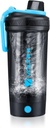 VOLTRX Shaker Bottle, Gallium USB C Recargable Mezclador eléctrico Protein Shake, Copas Shaker para sacudidas Protein y sacudidas de repuesto de comida, BPA Gratis, Hecho con Tritan, 24oz