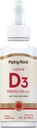 Piping Rock Vitamina D3 Liquid 5000 UI (125 mcg) TENIDO 2 oz TENIDO Las gotas de vitamina D para adultos TENIDO Vegetariano, No GMO, Gluten Suplemento Libre