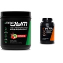 JYM Supplement Science PRE JYM 30 Servings - Fresa Kiwi " Tamin " Mineral Support, Vitamina A, C, B6, B12, E, K, Boron, Biotin, Potasio 60 Tablets