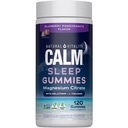 Natural Vitality SLEEP Gummies, Suplemento Magnesio Con Melatonina y L-Theanine, Vegan, Gluten Gratis, Ayuda al Cuerpo Ease Into Sleep, Blueberry Pomegranate 120 Conde