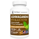 Dr. Berg Ashwagandha Capsules 1000mg - Incluye Ashwagandha Root con Black Pepper de Bioperine - Ashwagandha Suplementos 90 cápsulas