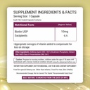 Cápsula de suplemento de biotina basada en plantas con Bloqueadores DHT, Omega &amp; Biotin, soporta la sintesis de queratina  durable for Stronger Hair, Skin and Nails - 90 cápsulas de veg