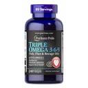 Pride de Puritan Premium Triple Active Omega 3-6-9 Fish, Flax y Borage Oils, Suplemento dietético para Heart, Joint y Cellular Health Support, 240 Rapid Release Softgels