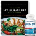 KIDNEY C.O.P. Calcium Oxalate Protector 120 Capsules, Patented Kidney Support for Calcium Oxalate Crystals, Stop Recurrence (Starter Pack - (120 Caps) y 1 Ultimate Low Oxalate Diet Cookbook)