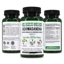 Siberian Green Organic Ashwagandha Root con Astragalus &amp; Siberian Eleuthero Ginseng Complex 60 cápsulas Powerful Herbal Support