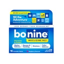 Bonine Non-Drowsy for Motion Sickness Relief, Sea Sickness, Car Sickness, Nausea, " Vomiting - Meclizine HCI 25mg, Travel-Sized - 16ct Raspberry Chewable Tablets (Packaging May Vary)