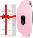 Almohadilla de calefacción, Glyduny Periodo de calambre Masajeador Portable Cordless Calefacción Pad con 6 Niveles de calor y 6 Modos de masaje para la espalda Pain Relief Menstrual Calefacción Pad (Pink)
