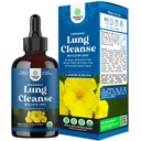 USDA Organic Mullein Drops for Lungs - Herbal Lung Detox &amp; Cleanse with Marshmallow Root Extract " Plantain Leaf for Respiratory Lung Health - Mullein Leaf Tincture Drops for Breathing Support - 120ml