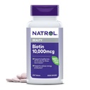 Natrol Biotin 10000mcg, Suplemento para el cabello sano, la piel y las uñas para los bajos en biotina, Plus Energy Metabolism Support, 200 Tablets, hasta 200 Day Supply