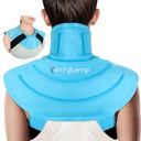 Comfytemp Ice Pack for Neck Hombros Dolor Alivio con Correas, Reutilizable Gel Hombro Ice Pack Wrap, Cold Compression Recuperación de la Terapia Física para Retroceder Superior, Lesiones Cervicales (S)
