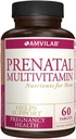 Multivitamina prenatal - Ayuda a promover la salud del embarazo - Apoyo al sistema inmunológico " Desarrollo fetal - Nutrientes esenciales para la madre " bebé - Fórmula segura - Suplemento dietético - 60 tabletas