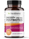 Suplemento de posbióticos para mujeres y hombres, multienzimas, prebiótico orgánico " Probiótico para la salud digestiva con bromelina, pino y labio, no Gluten-Free, 60 cápsulas vegetarianas