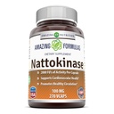 Fórmulas increíbles Nattokinase Suplemento dietético 100 mg Veggie Capsules Suplemento  vírgenes 2000 FU Enzyme Activity ← Non-GMO TEN Gluten Free ← Made in USA (270 Count)