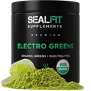 SEALFIT ElectroGreens - USDA Organic Greens Superfood + Electrolytes Powder. 25+ Superfoods for Energy and Hydration. Super Green Juice y Electrolyte Powder Inspirado por el antiguo sello de la Marina Marca Divina