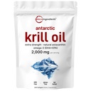 Micro Ingredientes Suplemento Aceite de Krill Antártico, 2.000 mg por ser, 240 Softgels, triple fuerza, rico en Omega-3s EPA, DHA " Natural Astaxanthin, soporta sistema inmune " Brain Health