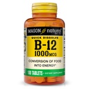 MASON NATURAL Vitamina B12, 1000 mcg Quick Dissolve Tablets, Fast Absorption B Complex to Support Normal Energy and Nerve Function, 100 Tablets