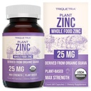 Zinc orgánico 25 mg ← Alimento entero Suplementos de zinc Silencio Derivado de Frutas Orgánicas, Zinc Elemental - Agua Extracto, Vegan, Libre de OGM - Mineral esencial, Antioxidante, Apoyo Inmunitario, Esquía - 60 Servimientos
