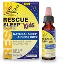 Bach RESCUE SLEEP KIDS Dropper 10mL, Natural Sleep &amp; Stress Relief Aid, Homeopathic Flower Essence, Free of Melatonin, Sugar & Gluten, Kid-Friendly, Non-alcohol Formula